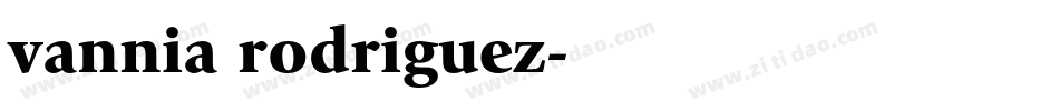 vannia rodriguez字体转换